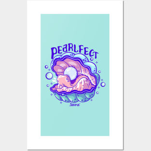 Pearlfect pearl in perfect clam pun Posters and Art